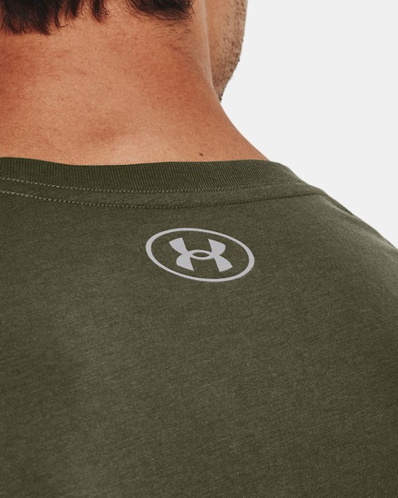 Men's UA Team Issue Wordmark Short Sleeve, Green, pdpMainDesktop image number 3